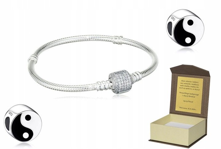Bransoleta 20cm do Pandora + CHARMS B116