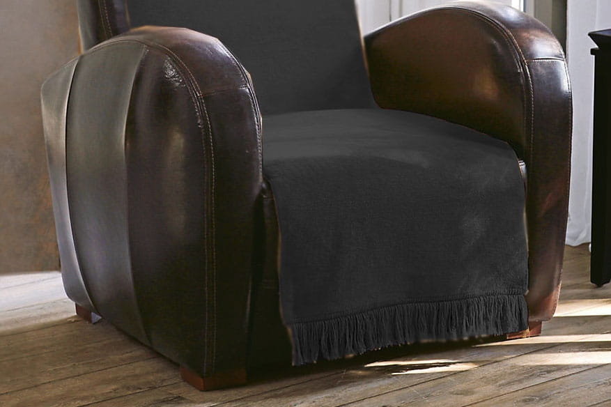 Koc Narzuta Na Fotel Moca Design grafit 50x200