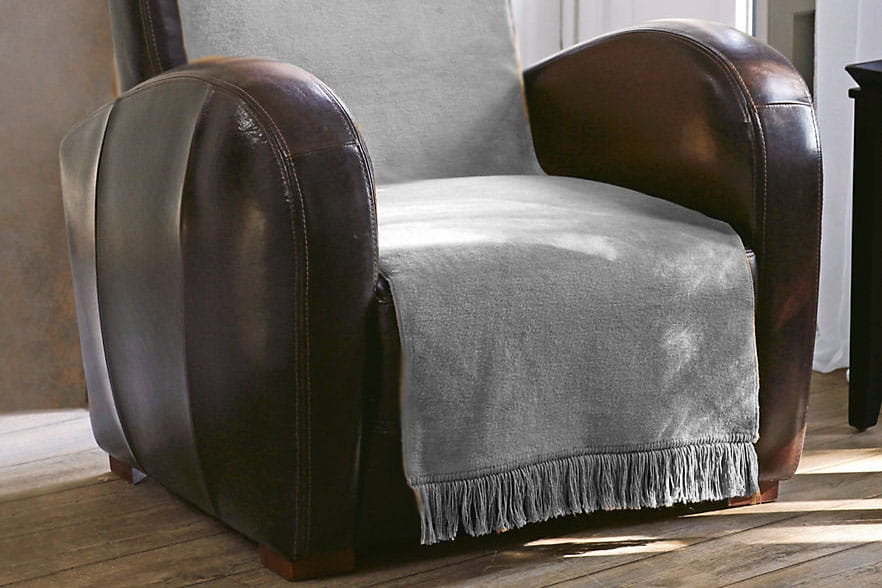 Koc Narzuta Na Fotel Moca Design popiel 50x200 cm