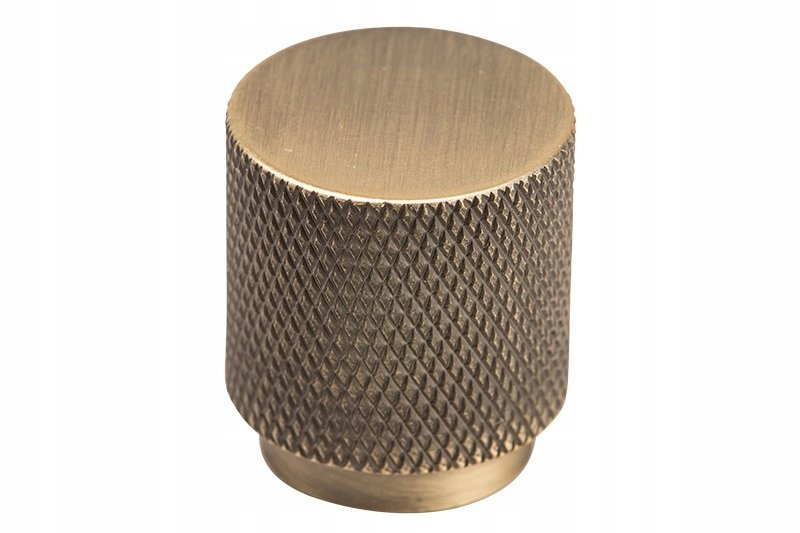 Gałka meblowa uchwyt meblowy mosiądz 25x20x28 mm gałka prążkowana