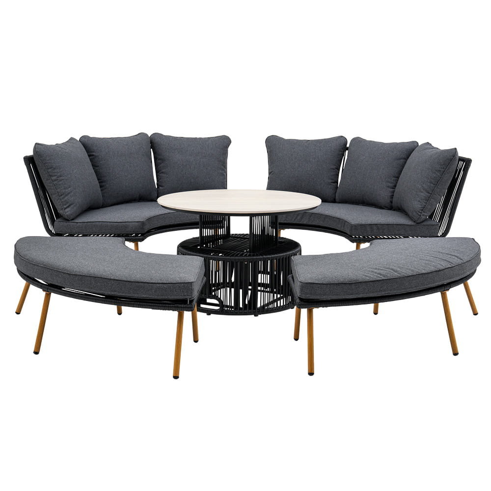 ZESTAW MEBLI OGRODOWYCH WYPOCZYNKOWYCH HOLAND 2W1