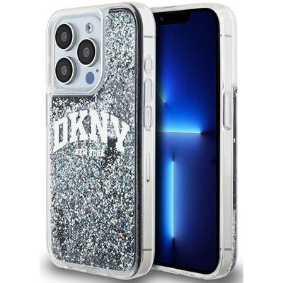 Oryginalne Etui IPHONE 14 PRO DKNY Hardcase Liquid Glitter Big Logo (DKHCP14LLBNAEK) czarne