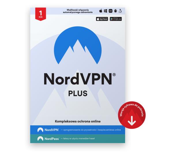 NordVPN Plus VPN + Zabezpieczenia 1 Rok