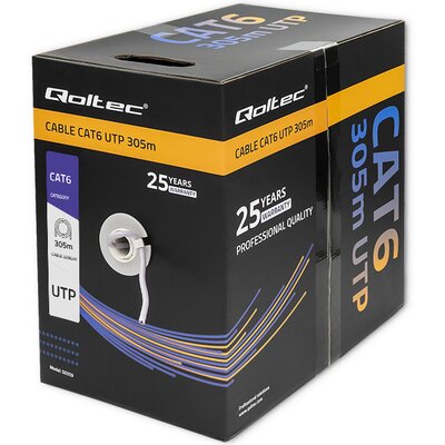 KABEL SIECIOWY SKRĘTKA UTP | CAT6 | 305M | PVC SZARY