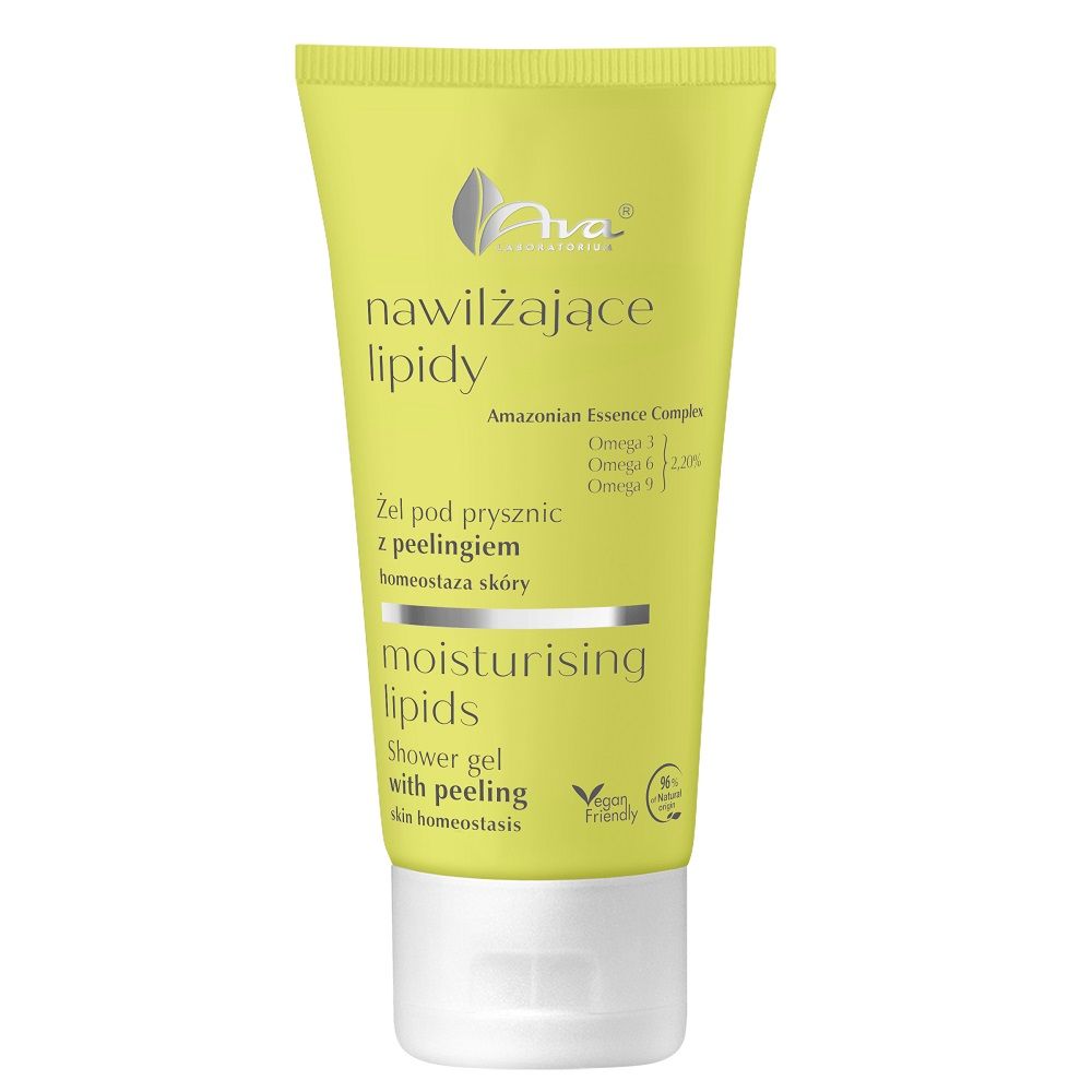 AVA LABORATORIUM Nawilżające Lipidy żel pod prysznic z peelingiem 150ml