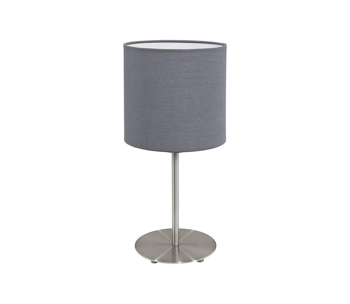Eglo 55215 - Lampa stołowa PASTERI 1xE14/40W/230V szara