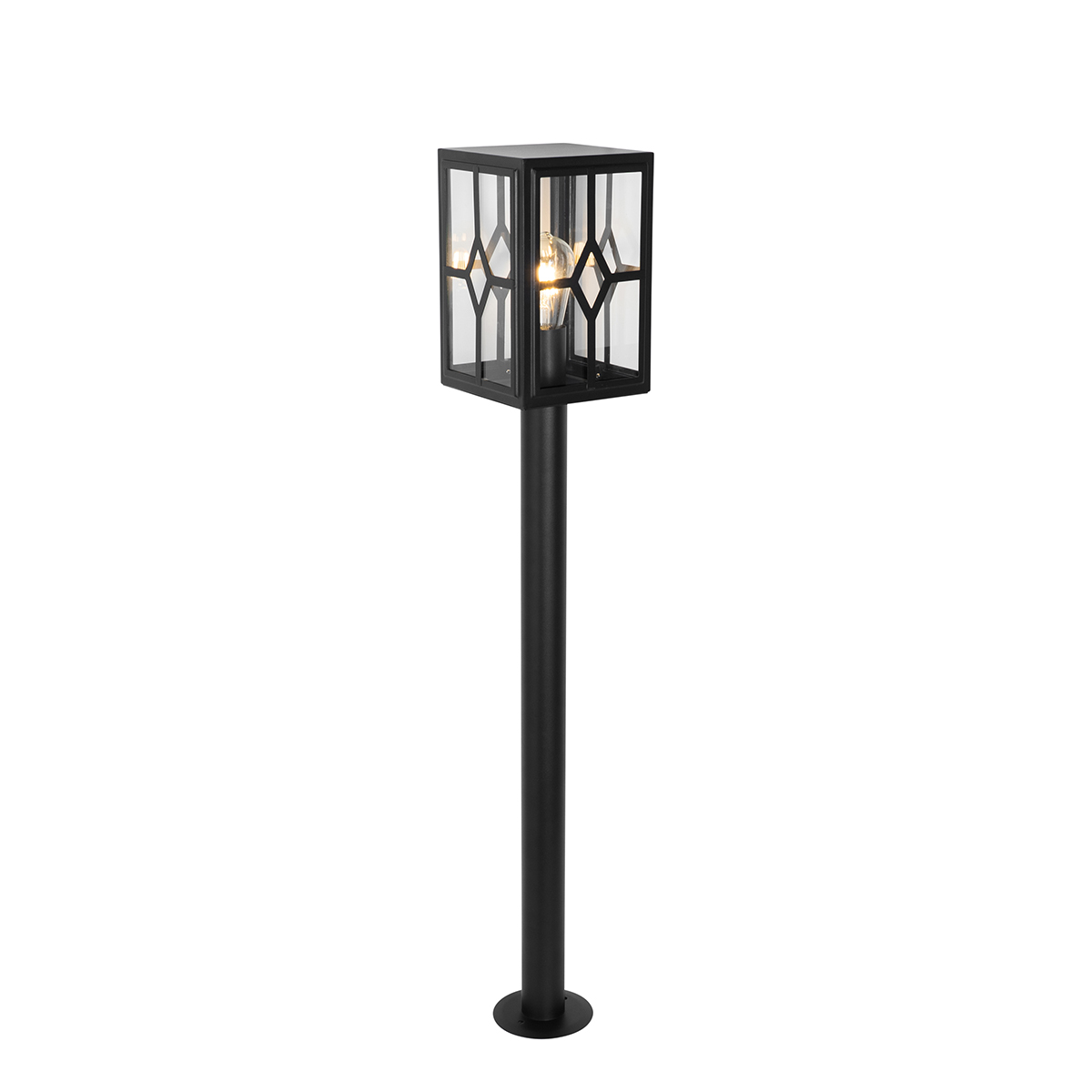 QAZQA Klasyczna stojąca lampa zewnętrzna czarna 100 cm IP44 - Londyn