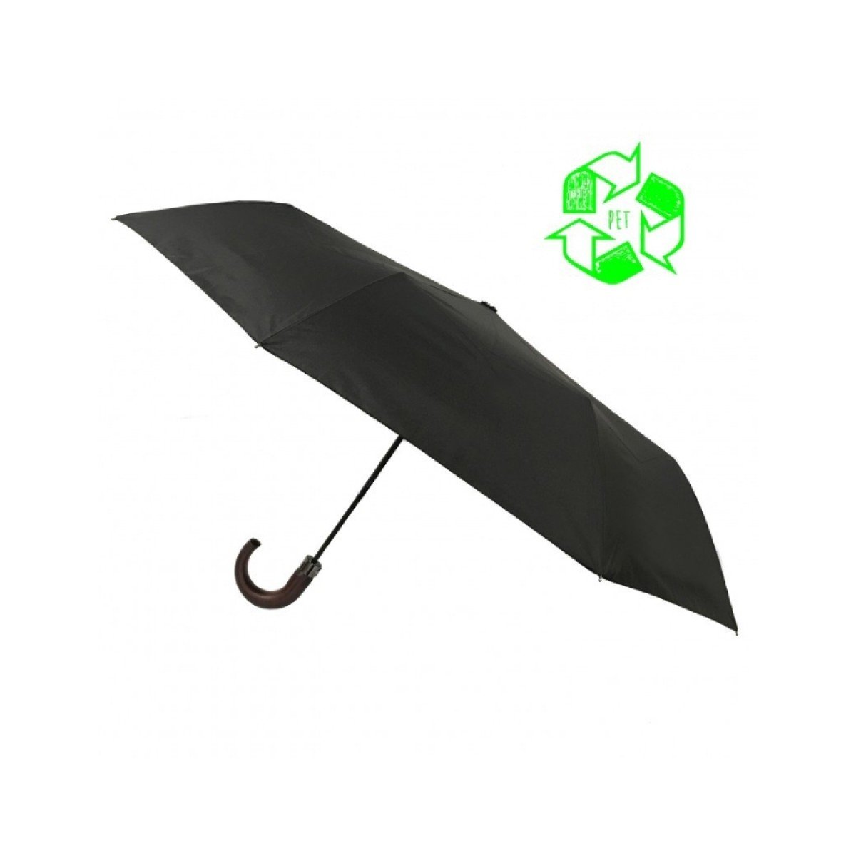 Parasol z butelek PET automatyczny składany (czarny) Smati