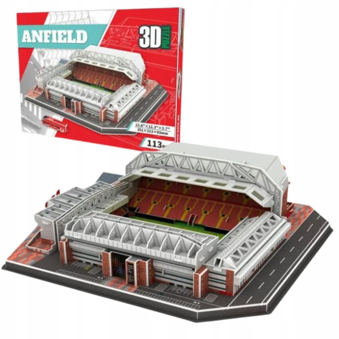 PUZZLE 3D STADION PIŁKARSKI LIVERPOOL FC ANFIELD PREMIER LEAGUE DUŻY 113el.