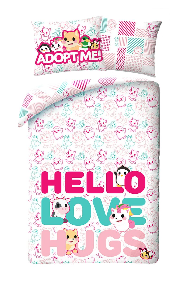 Pościel 140x200 Adopt me różowa pieski poszewka 70x90 Kids Halantex
