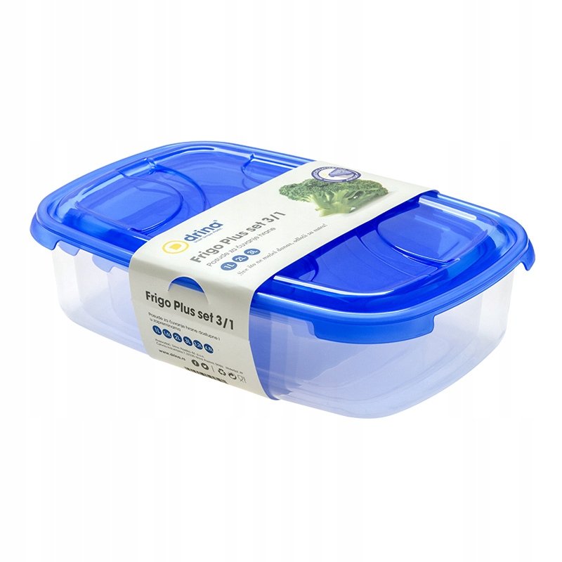 Zestaw Pojemników Plastikowych Na Żywność 3 W 1 Drina
