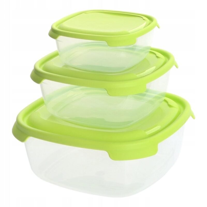 Zestaw Pojemników Plastikowych 1-2-4L 436862