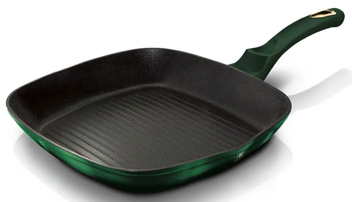 Zielona tytanowa patelnia grillowa C4-Z76