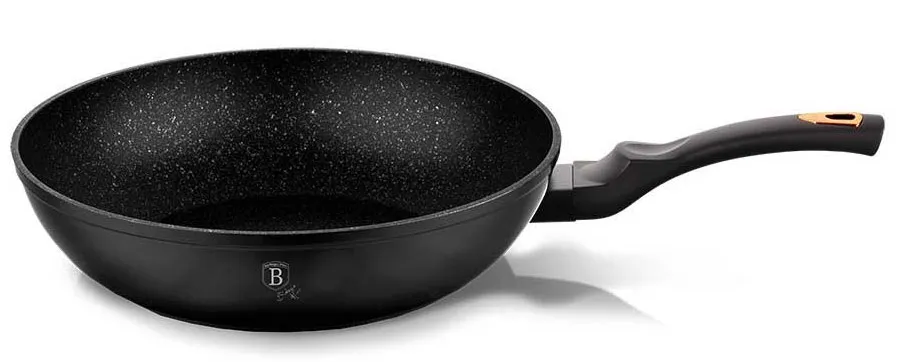 Aluminiowy wok z silikonowym uchwytem 30cm R6-F08
