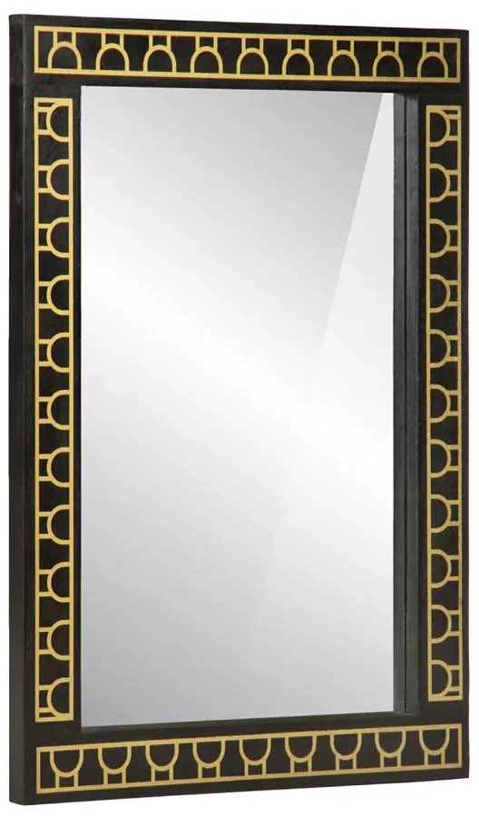 Czarne Lustro Ścienne Z Drewna W Stylu P7-N65