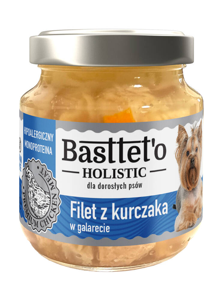 Basttet'o Holistic filet z kurczaka w galerecie dla psów 130g