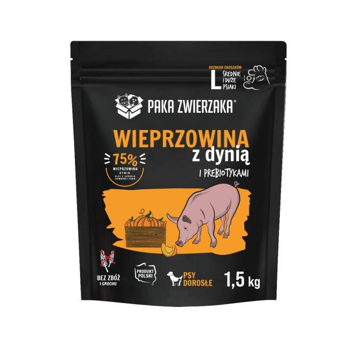 Paka Zwierzaka - Karma sucha SH Wieprzowina z dynią 