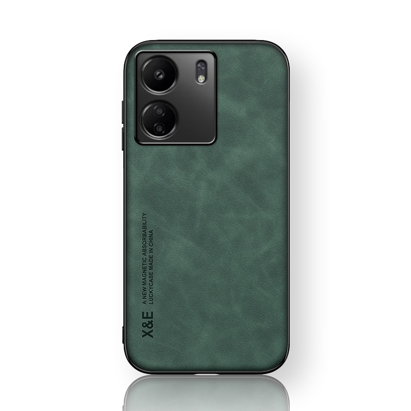 Etui X&E Leather Magnetic do Xiaomi Redmi 13C - Zielony