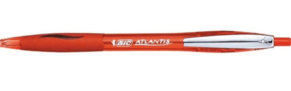 BIC, długopis automatyczny Metal Click, czerwony