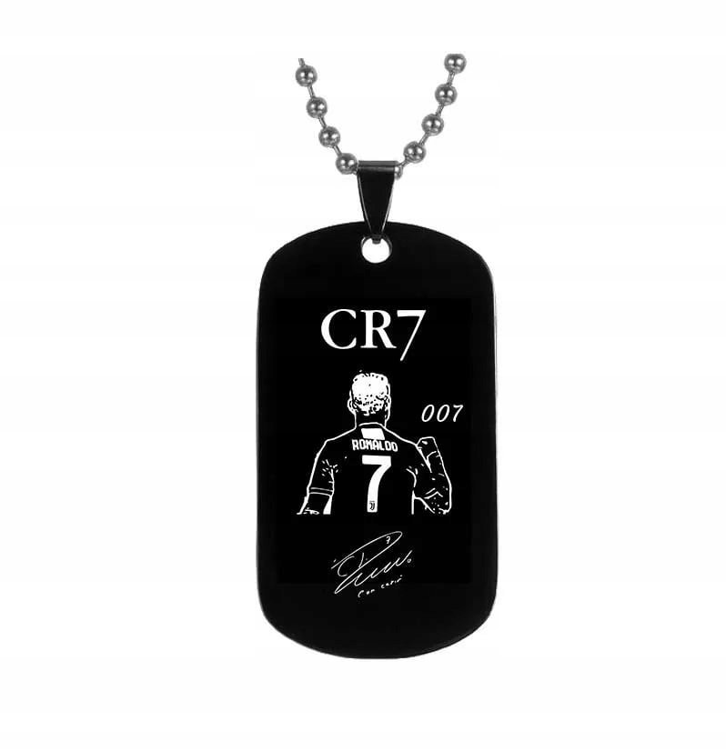 Naszyjnik wisiorek Crisitano Ronaldo CR7 autograf prezent