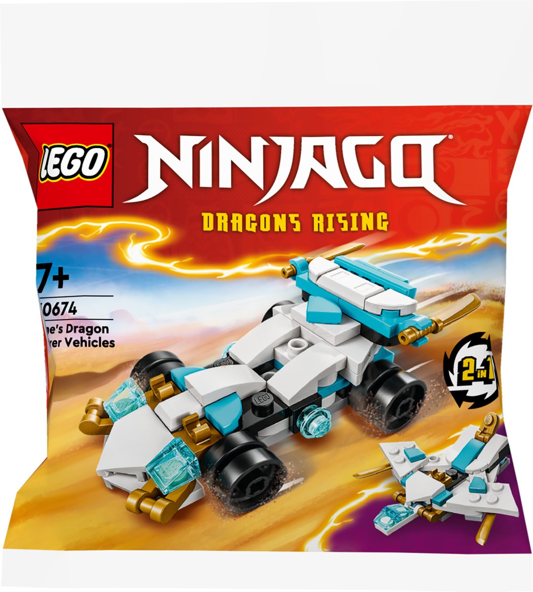 LEGO NINJAGO Smocza moc Zane’a — pojazdy 30674