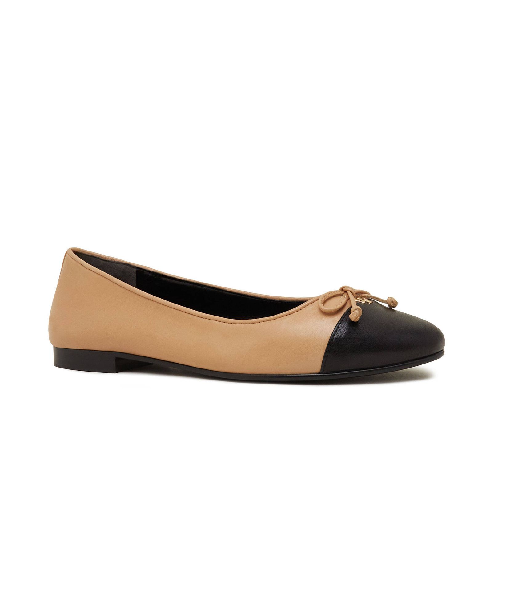 TORY BURCH Skórzane baleriny CAP-TOE