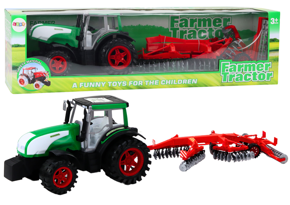 Traktor ciągnik z przyczepą Leantoys
