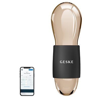 Masażer do oczu GESKE Duo Cool & Warm 7w1 Czarno - złoty