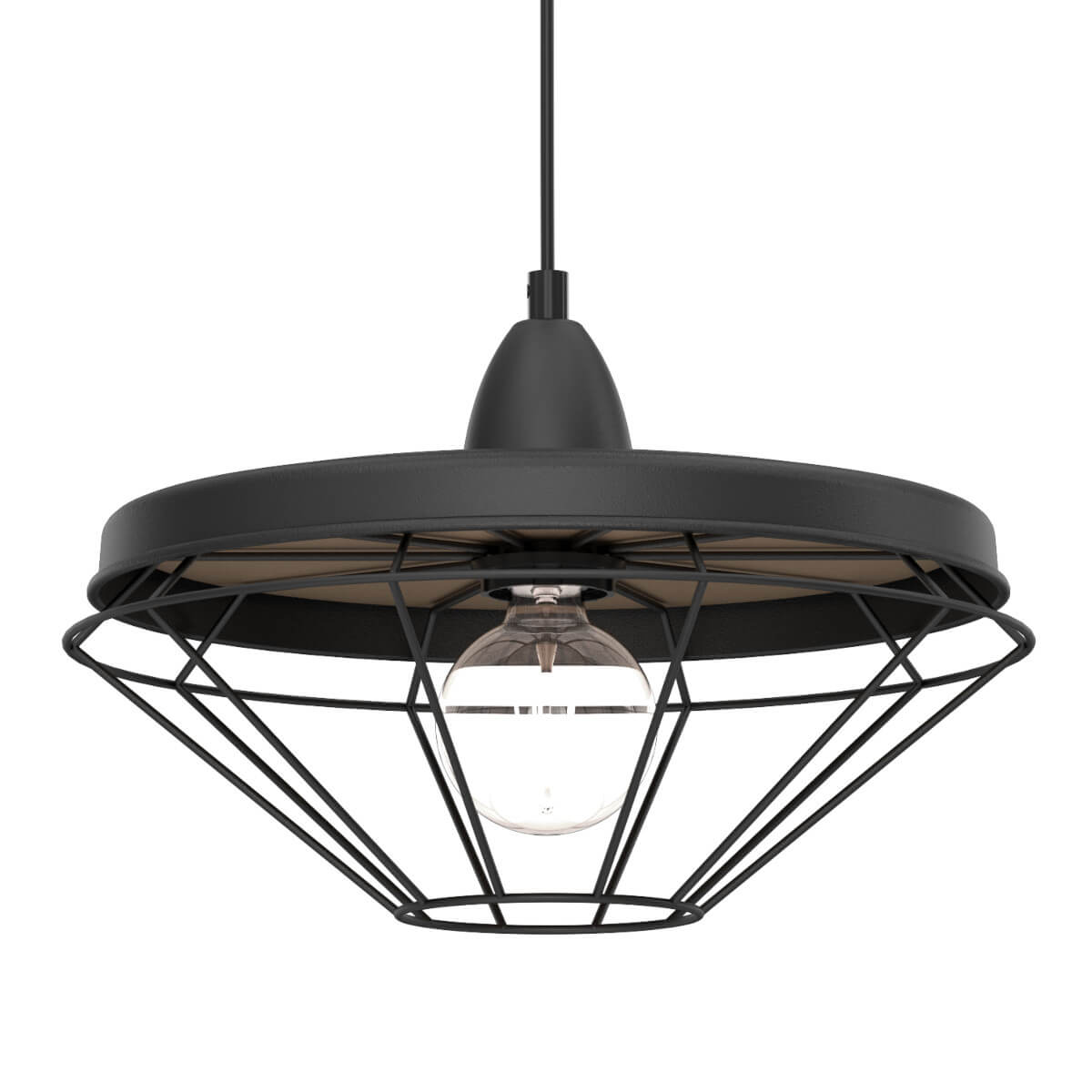 Wisząca lampa Alkaba 5013 Shilo loftowa klatka regulowana czarny
