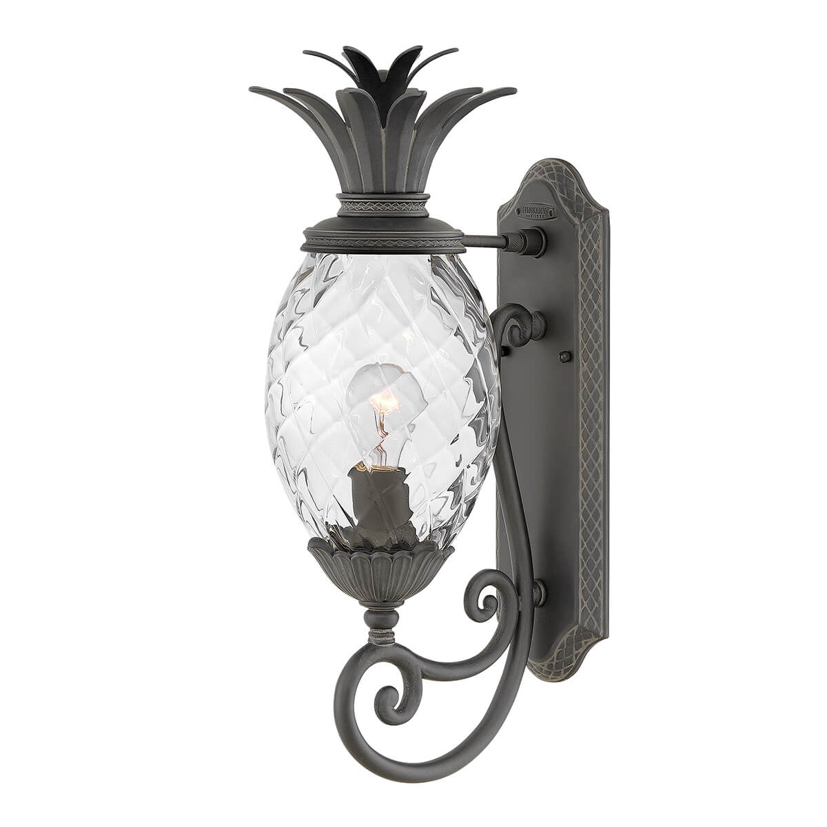 Zewnętrzna lampa ścienna Plantation HK-PLANTATION-M-MB Hinkley IP44 ananas czarna
