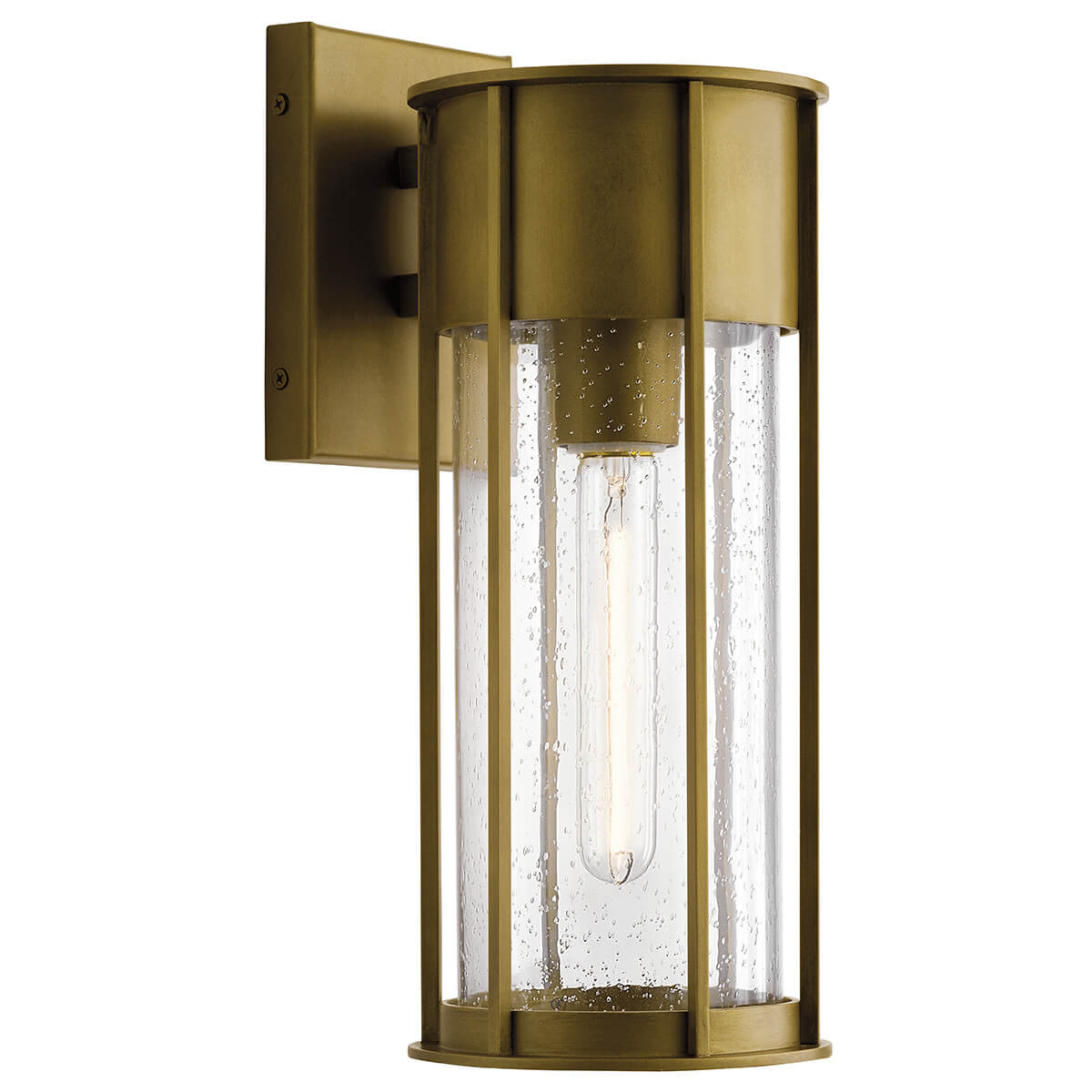 Lampa ścienna Camillo KL-CAMILLO-M-PNBR Kichler IP44 szklana mosiężna