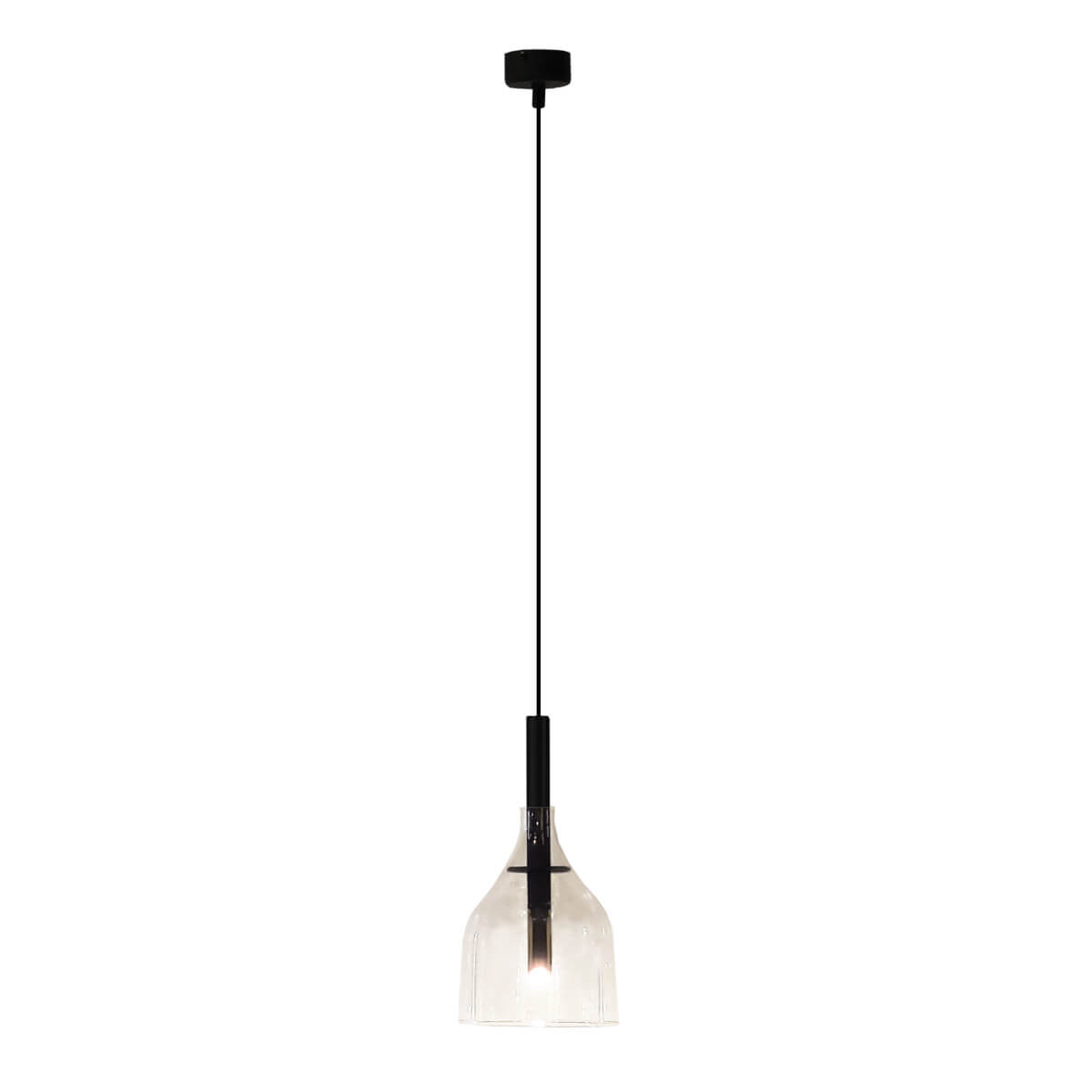 Lampa zwieszana Botor 5095 Shilo regulowana transparentna kuchenna czarny
