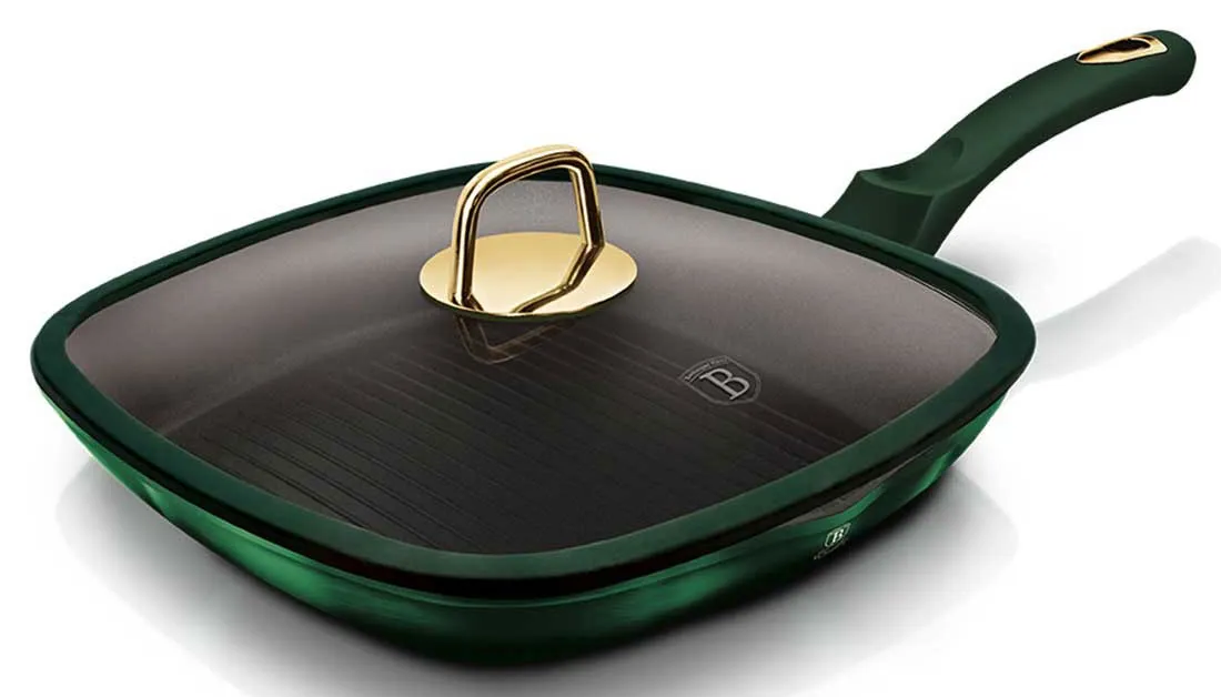 Zielona elegancka patelnia grillowa S5-P97