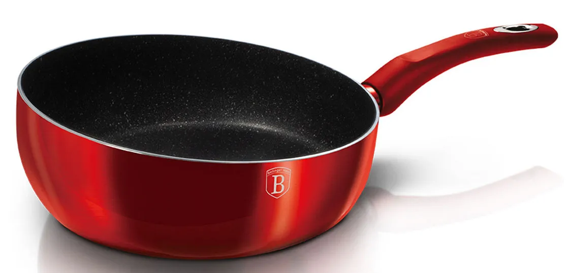 Aluminiowy czerwony wok na każdy typ kuchenki 26cm M3-M47