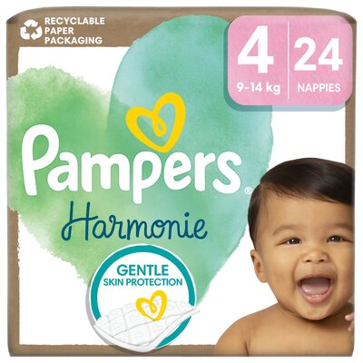 Pampers Harmonie Baby Pieluszki, rozmiar 4, 24 sztuk, 9kg-14kg