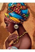 Diamentowa mozaika Kobieta afrykanka w turbanie 30x40cm 1007288