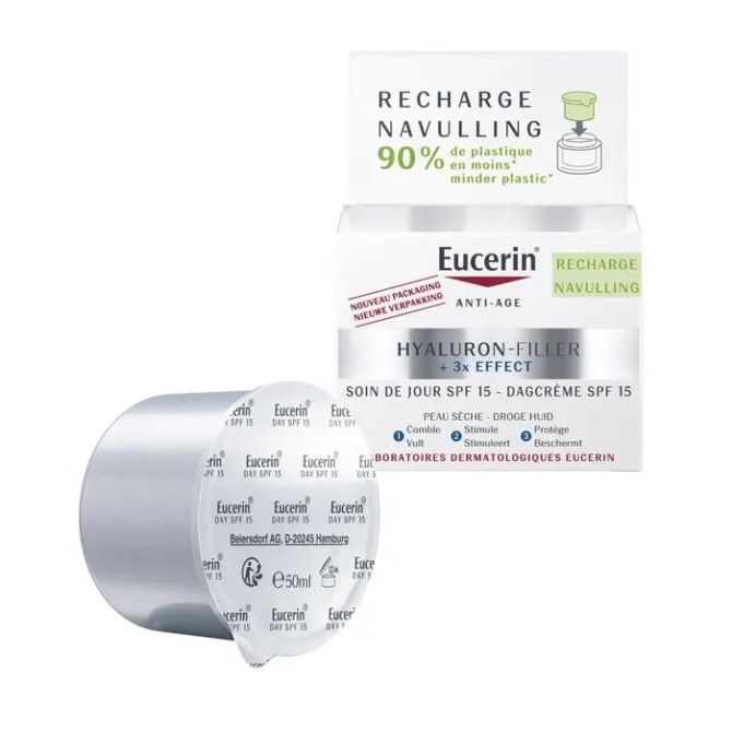 Eucerin Hyaluron-Filler 3x Effect krem do twarzy na dzień do cery suchej SPF15 Refill 50ml