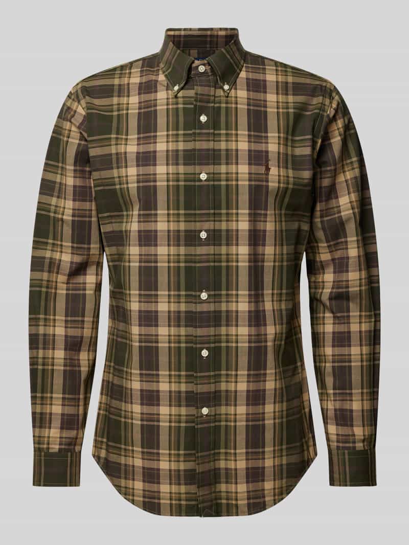 Koszula casualowa o kroju custom fit z kołnierzykiem typu button down