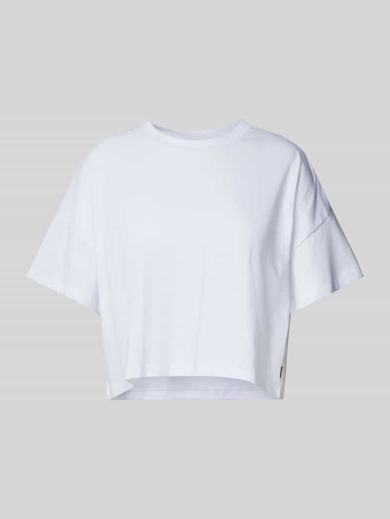 T-shirt krótki z detalem z logo model ‘ALENA’
