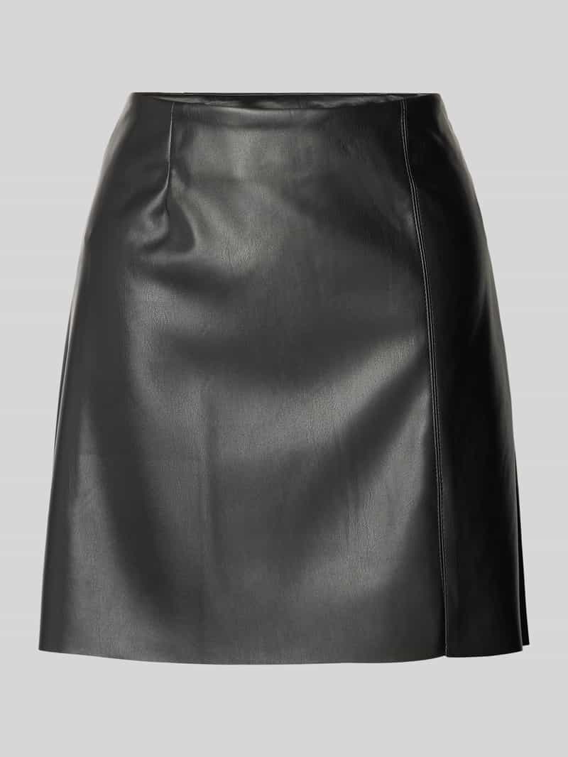 Spódnica mini z imitacji skóry model ‘CLARA’