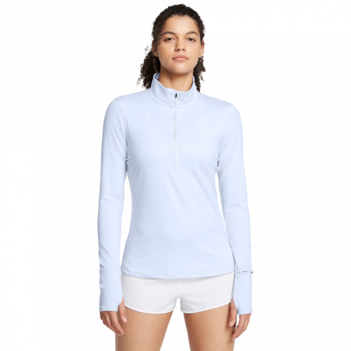 Damska bluza do biegania nierozpinana bez kaptura Under Armour UA Launch Pro Half Zip - niebieska - UNDER ARMOUR