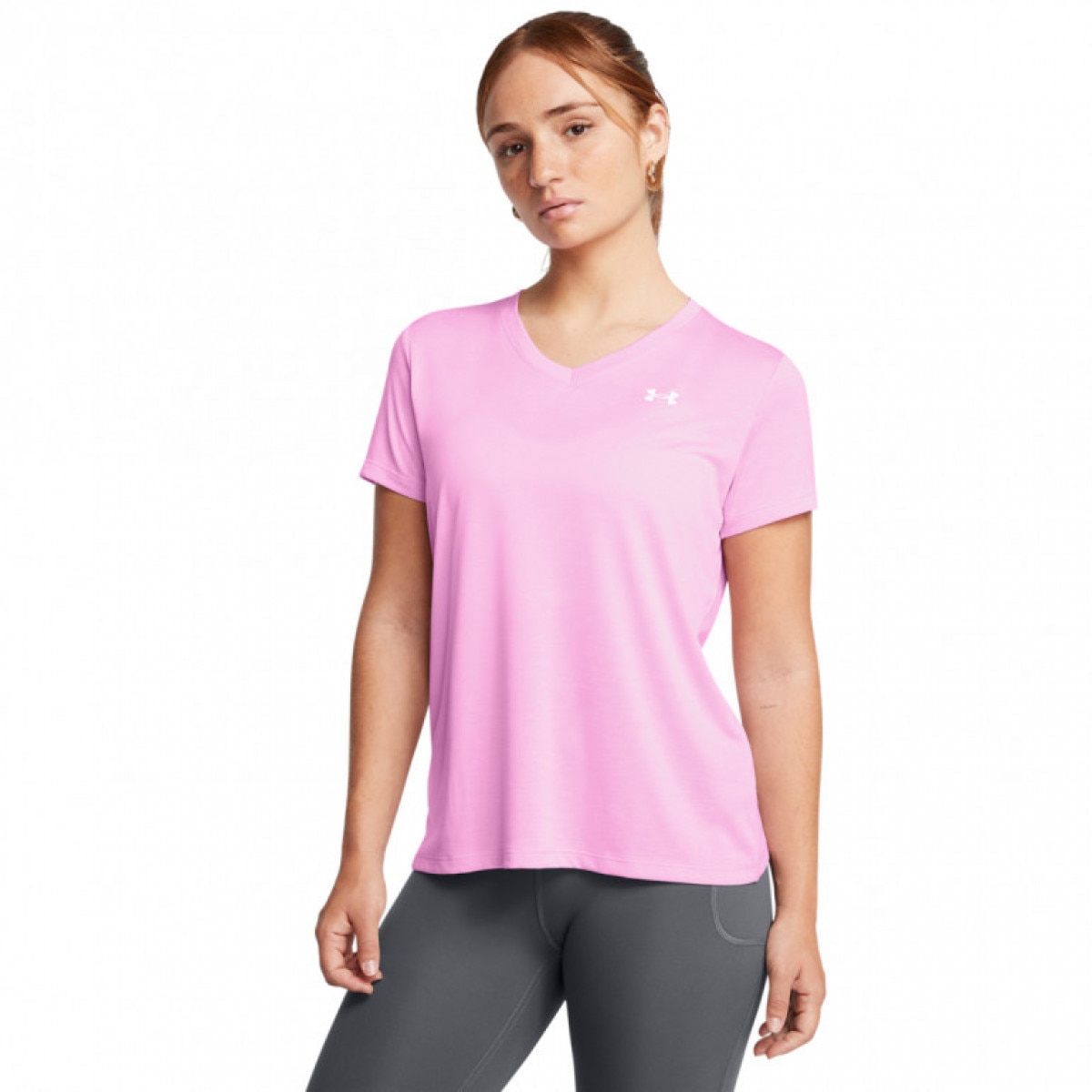 Damska koszulka treningowa Under Armour Tech SSV- Twist - zielona - UNDER ARMOUR