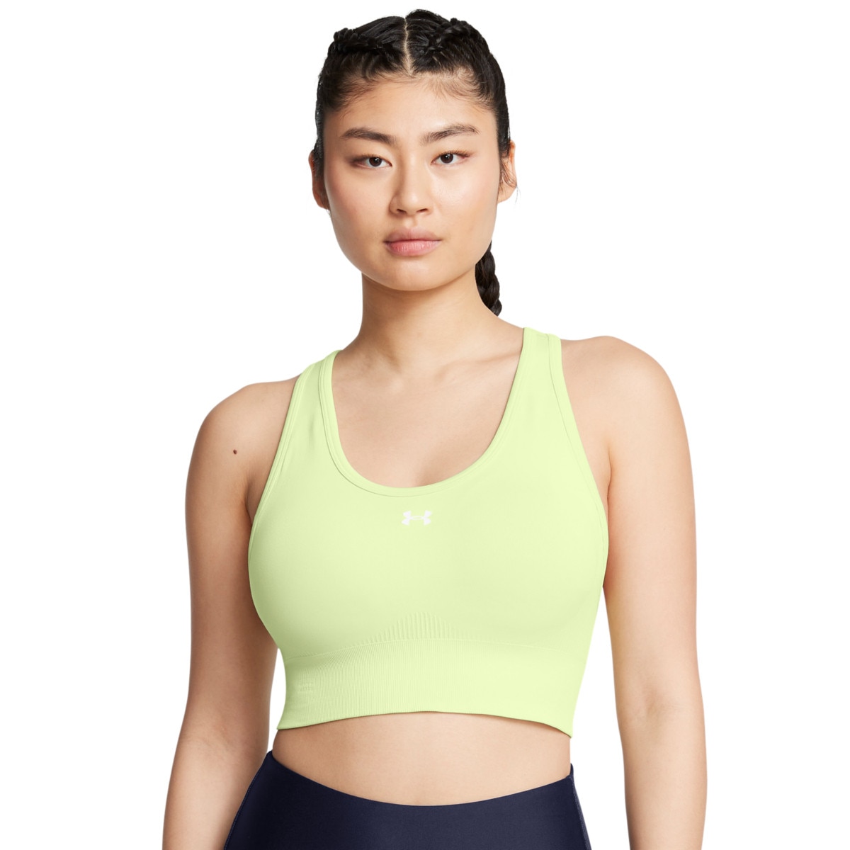Biustonosz treningowy Under Armour Vanish Seamless Mid Bra - zielony - UNDER ARMOUR