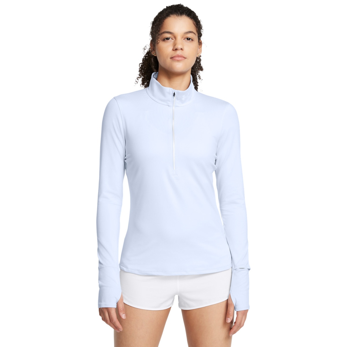Damska bluza do biegania nierozpinana bez kaptura Under Armour UA Launch Pro Half Zip - niebieska - UNDER ARMOUR