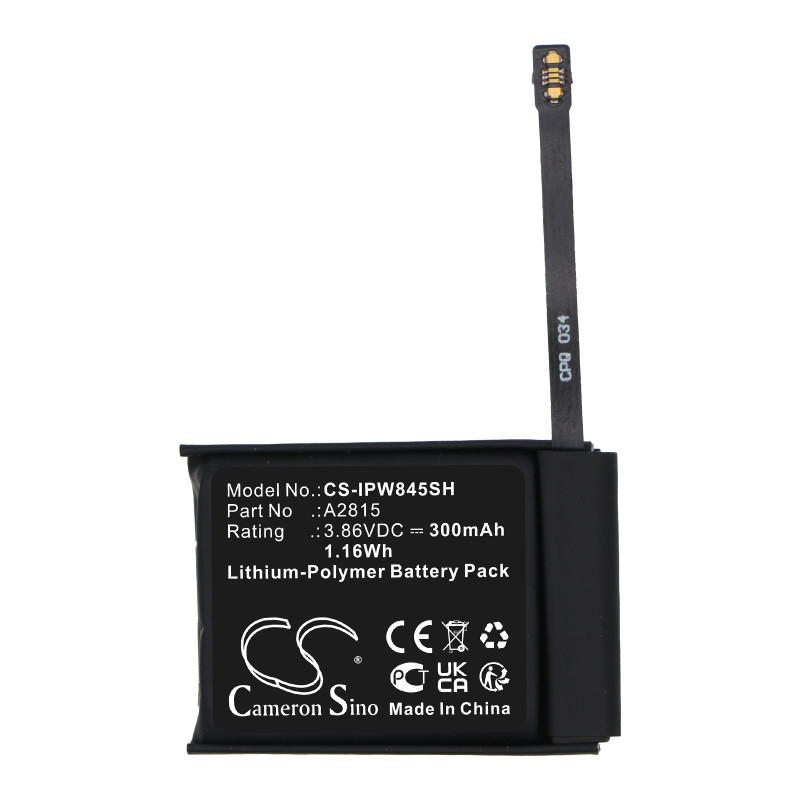 Apple Watch Series S8 45mm / A2815 300mAh 1.16Wh Li-Polymer 3.86V (Cameron Sino)