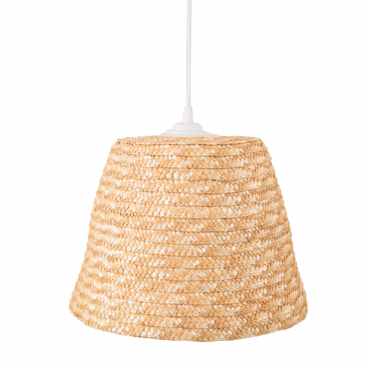 Jadalniana lampa wisząca Pot P0582 Maxlight cage rattan boho japandi biała