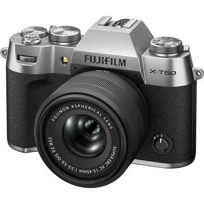 Fujifilm X-T50 z ob. 15-45mm srebrny
