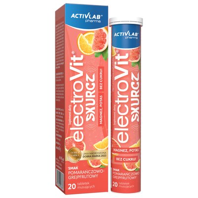 Elektrolity ACTIVLAB Skurcz Pomarańczowo-grejpfrutowy (20 tabletek)