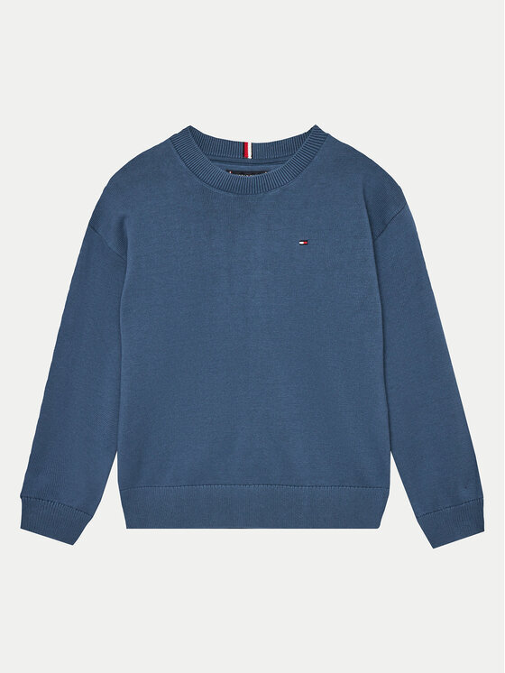 Tommy Hilfiger Sweter Essential KB0KB09296 Niebieski Regular Fit