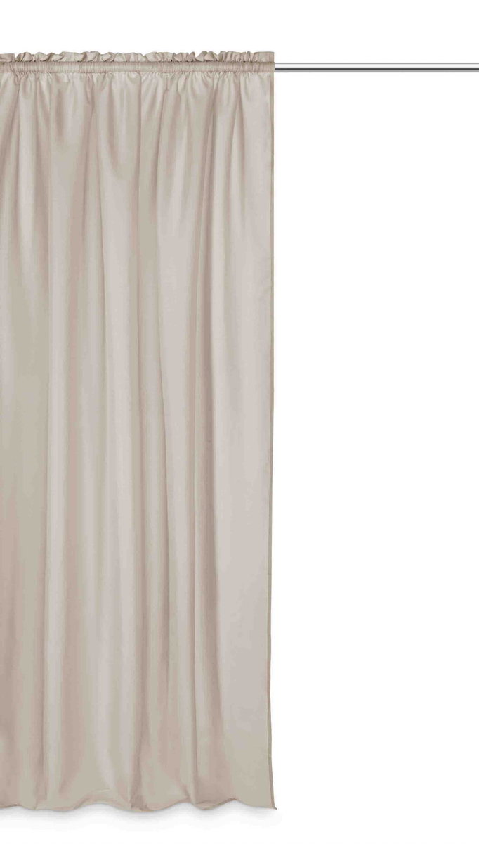 Zasłona na taśmie Viva 140x175 cm półziaciemniająca taupe Spod Igły i Nitki